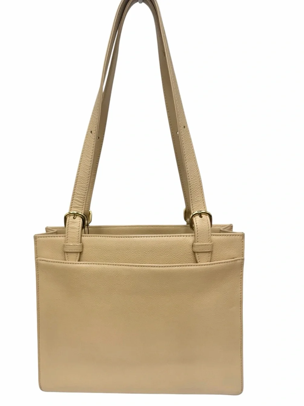 Authentic CHANEL Vintage Beige Caviar Turn-Lock Tote Beige Caviar Leather